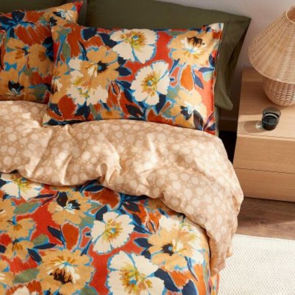 NWT Kas Australia Glowing Garden Queen Duvet Cover Set - Picture 1 of 6